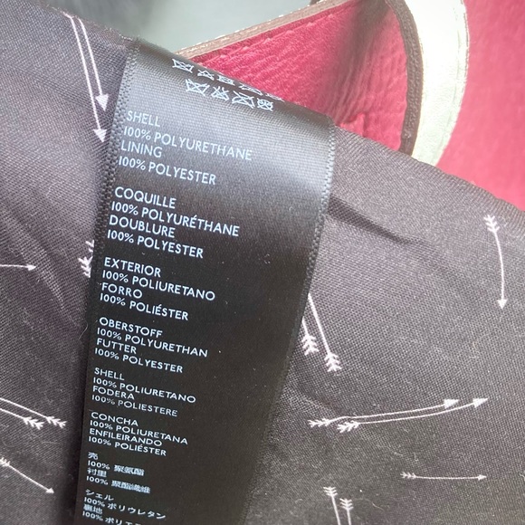 Free People large vegan faux leather reversible raspberry white tote shoulderbag - Picture 10 of 16